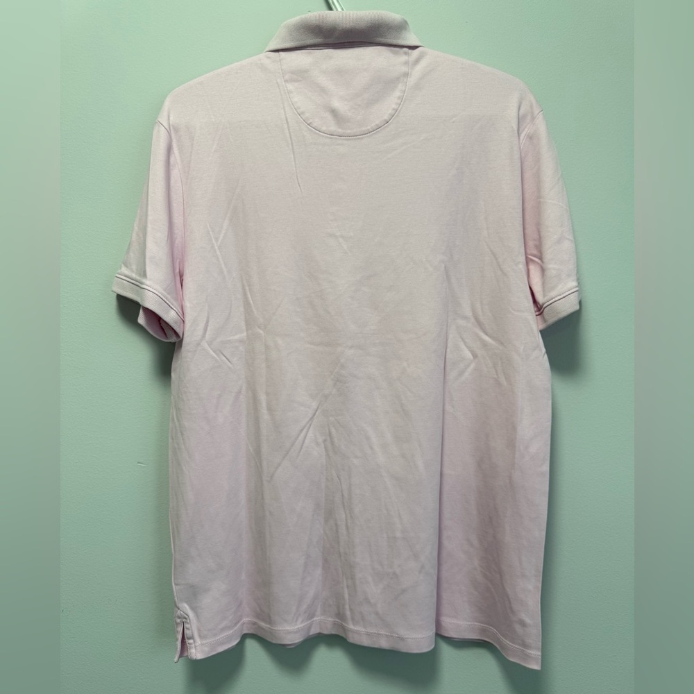 Calvin Klein Pink Polo Shirt Short Sleeve Cotton - Picture 2 of 4